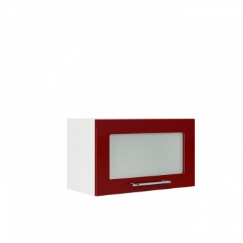 Бруклин ШВГС 600 Шкаф верхний горизонтальный со стеклом (Бетон белый/корпус Белый) в Шипуново - shipunovo.mebel54.com | фото