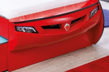 CARBED Кровать-машина Coupe с выдвижной кроватью Red 20.03.1306.00 в Шипуново - shipunovo.mebel54.com | фото