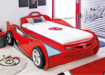 CARBED Кровать-машина Coupe с выдвижной кроватью Red 20.03.1306.00 в Шипуново - shipunovo.mebel54.com | фото