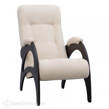 Кресло для отдыха Неаполь Модель 9 без лозы (Венге-эмаль/Ткань Ваниль Verona Vanilla) в Шипуново - shipunovo.mebel54.com | фото