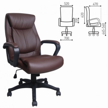 Кресло офисное BRABIX Enter EX-511 (коричневый) в Шипуново - shipunovo.mebel54.com | фото
