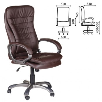Кресло офисное BRABIX Omega EX-589 (коричневое) в Шипуново - shipunovo.mebel54.com | фото