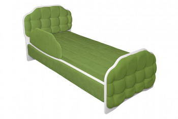 Кровать 190 Атлет Lux 76 Зелёный (мягкий бортик) в Шипуново - shipunovo.mebel54.com | фото