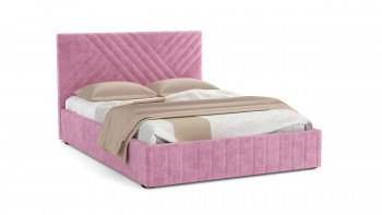 Кровать Гамма ш. 1400 (без основания для хранения) (велюр тенерифе розовый) в Шипуново - shipunovo.mebel54.com | фото