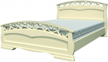 Кровать Грация-1 из массива сосны 900*2000 Слоновая кость в Шипуново - shipunovo.mebel54.com | фото