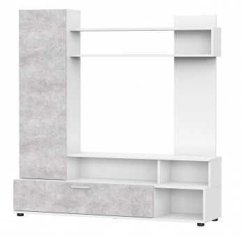 Мебель для гостиной "МГС 9" Белый / Цемент светлый в Шипуново - shipunovo.mebel54.com | фото