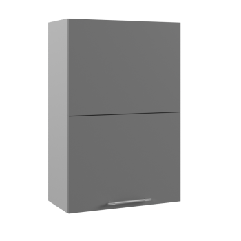 Ройс ВПГПМ 600 Шкаф верхний высокий Blum Aventos HF (Графит софт/корпус Серый) в Шипуново - shipunovo.mebel54.com | фото